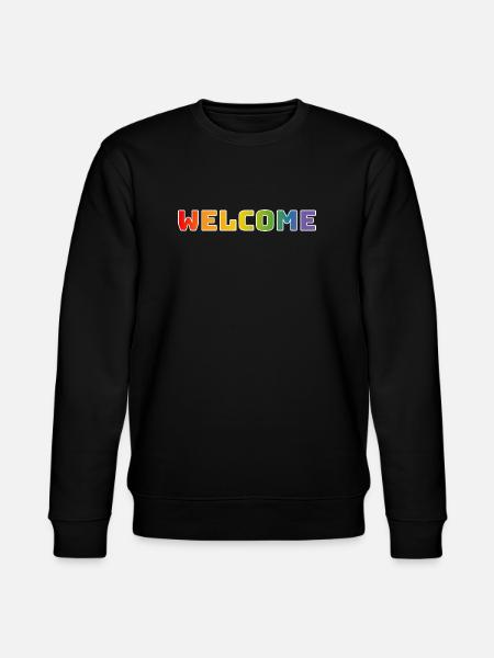 Rainbow welcome white - Stanley/Stella CHANGER Unisex Organic Sweatshirt - black