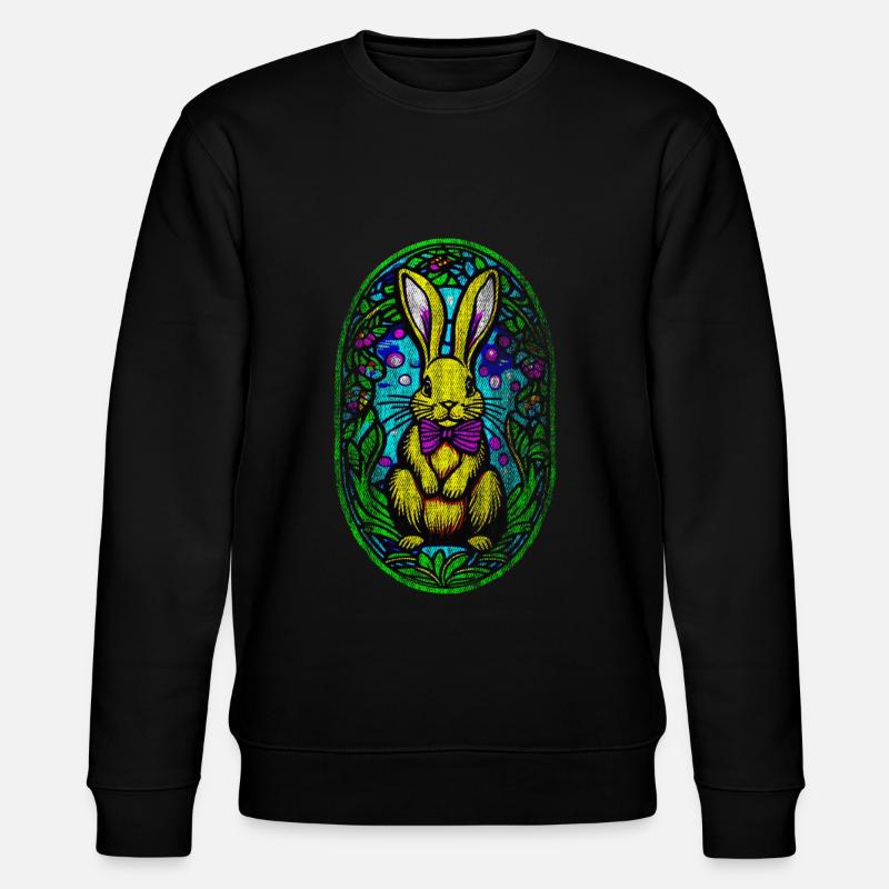 Rabbit Rabbit Motif Easter - Stanley/Stella CHANGER Unisex Organic Sweatshirt - black