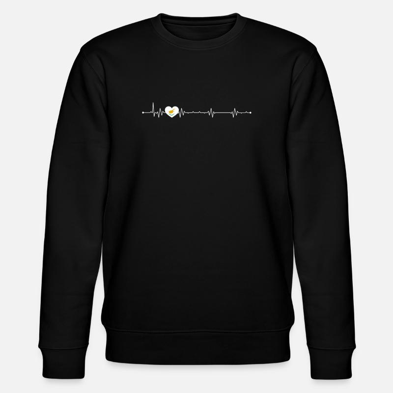Vogel im Puls Herz - Stanley/Stella Unisex Bio-Sweatshirt CHANGER  - Schwarz