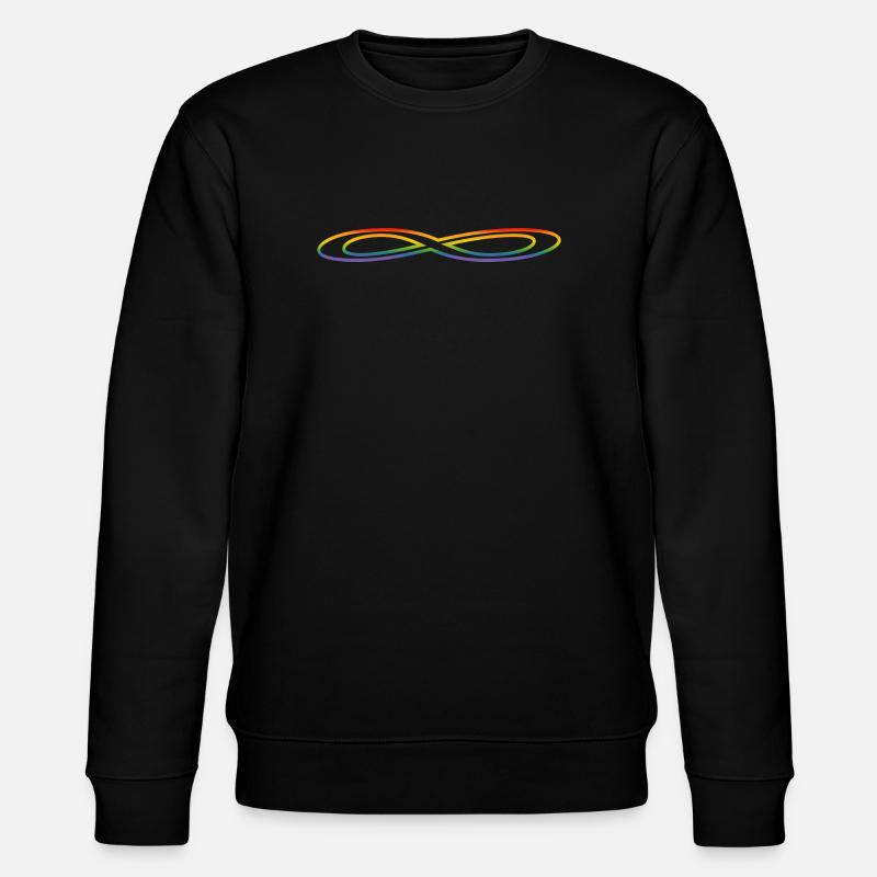 Rainbow wide infinity - Stanley/Stella CHANGER Unisex Organic Sweatshirt - black