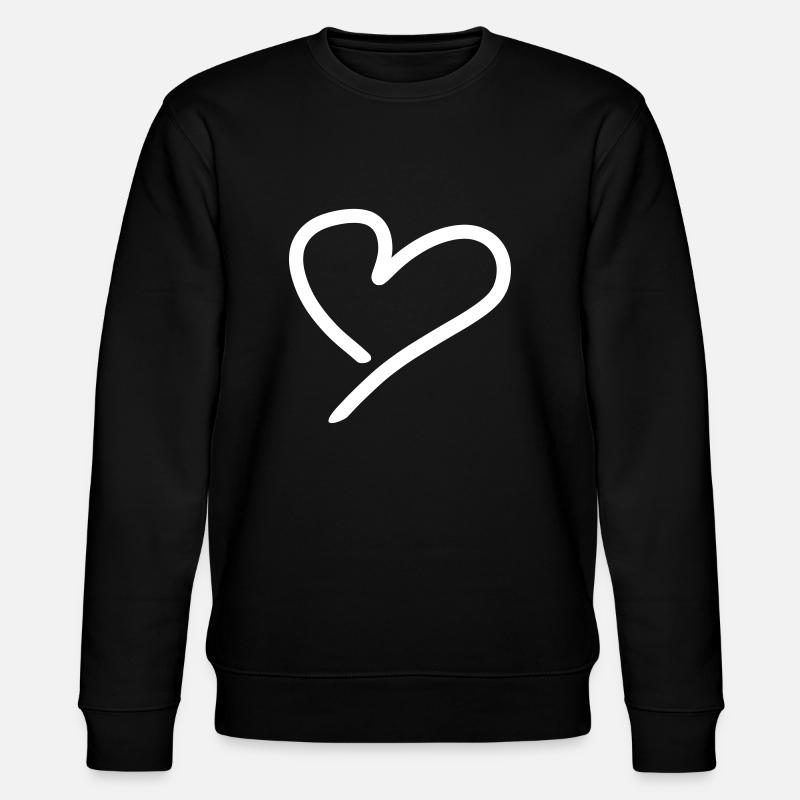 Herz - Stanley/Stella Unisex Bio-Sweatshirt CHANGER  - Schwarz