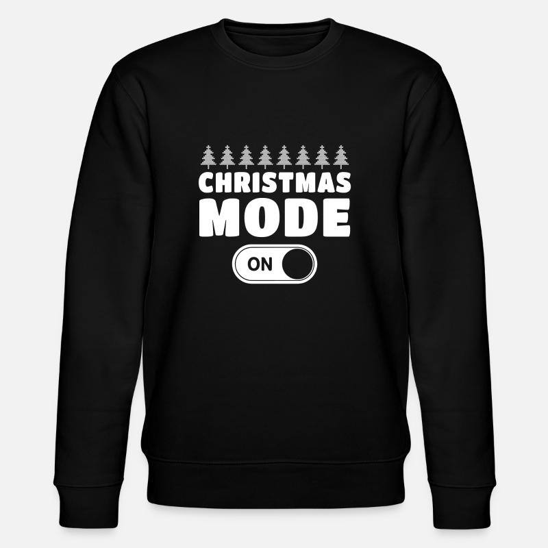 Weihnachtsmodus Ein - Stanley/Stella Unisex Bio-Sweatshirt CHANGER  - Schwarz