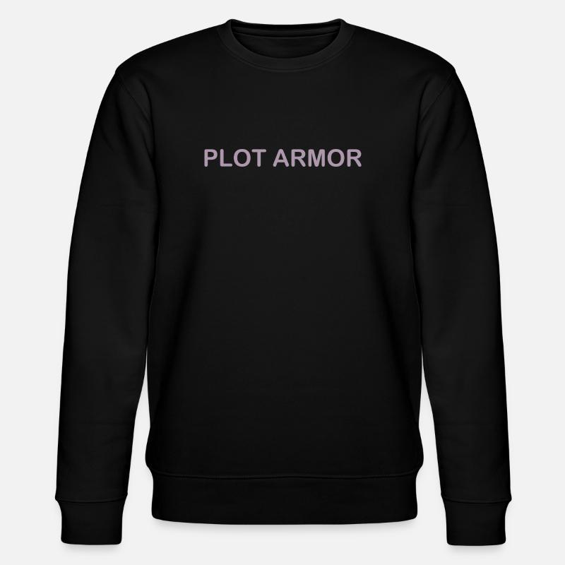 Sjove udtryk om Plot Armor i biografen - Stanley/Stella økologisk unisex-sweatshirt CHANGER - sort