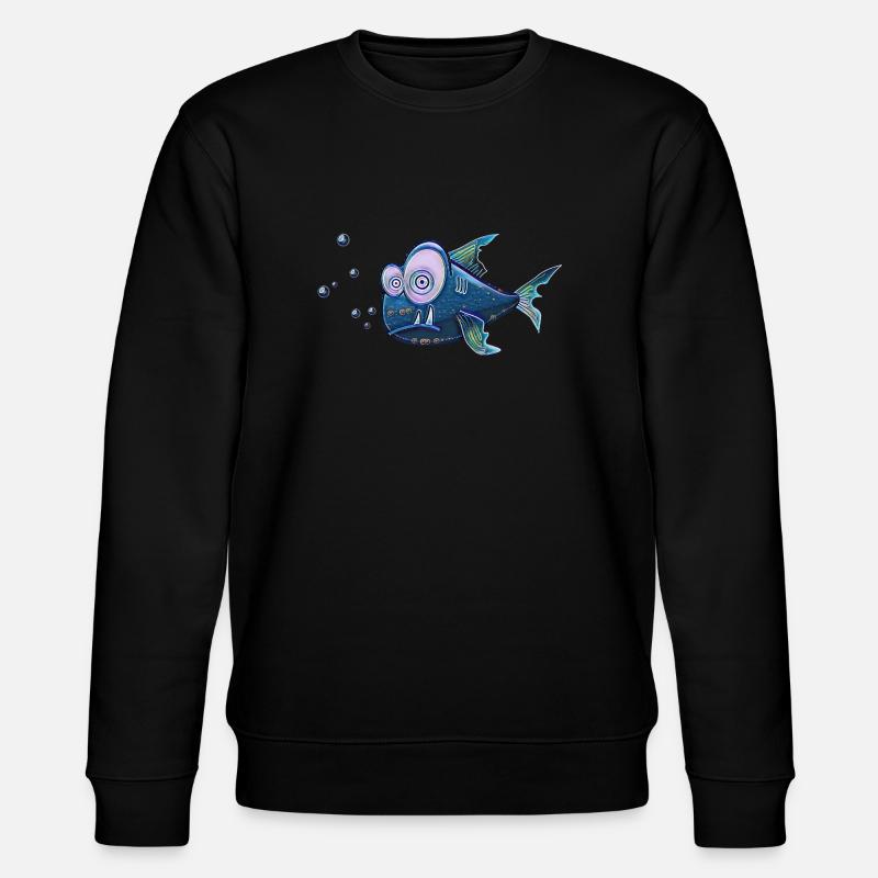 Drôle de poisson - Sweat bio CHANGER Stanley/Stella Unisexe - noir