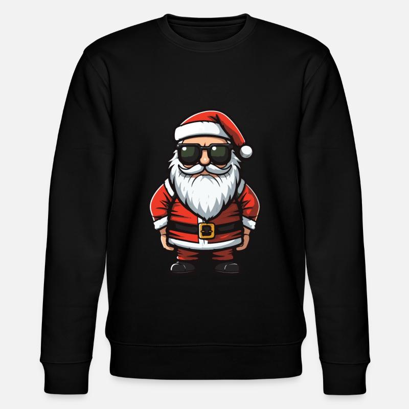 Weihnachtsmann Comic Santa - Stanley/Stella Unisex Bio-Sweatshirt CHANGER  - Schwarz