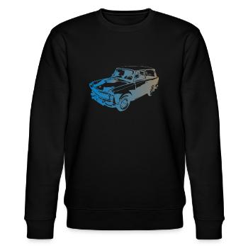  601 Kombi Trabi - Stanley/Stella Unisex Bio-Sweatshirt CHANGER  - Schwarz - Vorne - Nik (191cm) & Marisol (170cm)