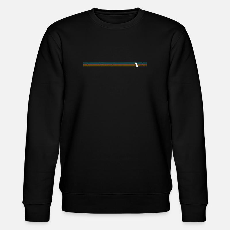 Striped Rabbit Silhouette - Stanley/Stella CHANGER Unisex Organic Sweatshirt - black