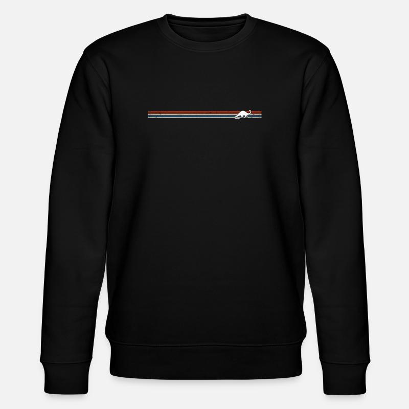Retro Brontosaurus - Stanley/Stella Unisex Bio-Sweatshirt CHANGER  - Schwarz