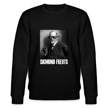 Sigmund Freuts | Meme | Lustig | Philosophie | Fre - Stanley/Stella Unisex Bio-Sweatshirt CHANGER  - Schwarz - Vorne - Nik (191cm) & Marisol (170cm)