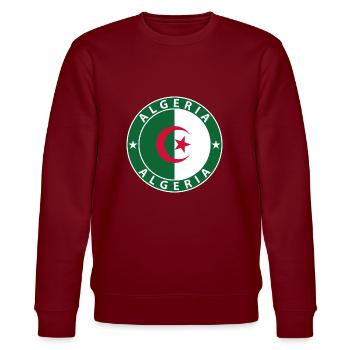 Algeria - Stanley/Stella CHANGER Unisex Organic Sweatshirt - burgundy - Front - Nik (191cm) & Marisol (170cm)
