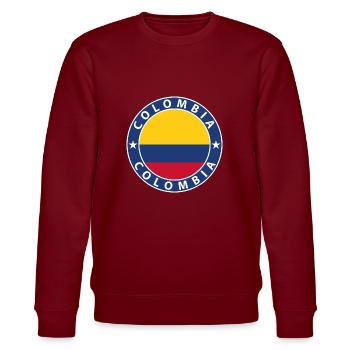 Kolumbien - Stanley/Stella Unisex Bio-Sweatshirt CHANGER  - Burgunderrot - Vorne - Nik (191cm) & Marisol (170cm)