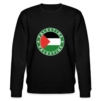 Palestine - Stanley/Stella CHANGER Unisex Organic Sweatshirt - black - Front - Nik (191cm) & Marisol (170cm)