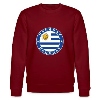 Uruguay - Stanley/Stella Unisex Bio-Sweatshirt CHANGER  - Burgunderrot - Vorne - Nik (191cm) & Marisol (170cm)
