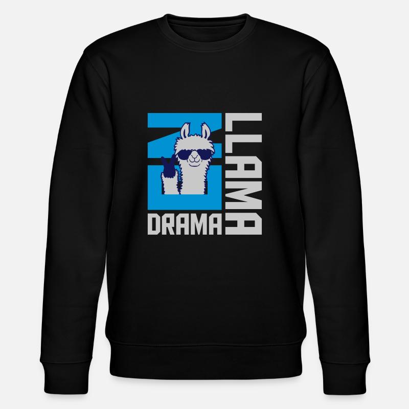 No Drama Llama Zitat - Stanley/Stella Unisex Bio-Sweatshirt CHANGER  - Schwarz