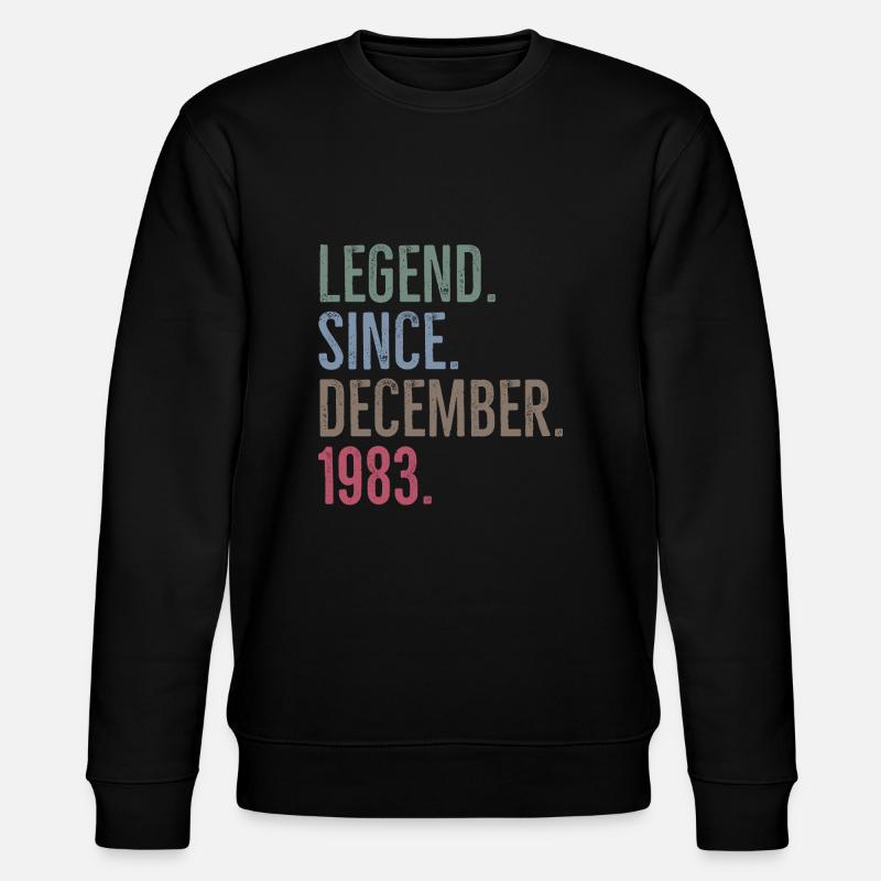 Legende seit Dezember 1983 - Stanley/Stella Unisex Bio-Sweatshirt CHANGER  - Schwarz