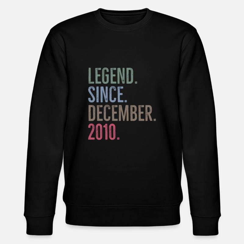Legend Since December 2010 - Stanley/Stella CHANGER Unisex Organic Sweatshirt - black