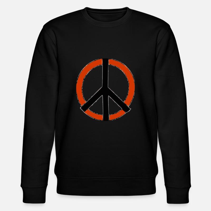 Frieden Friedenszeichen Friedensbewegung Zeichen - Stanley/Stella Unisex Bio-Sweatshirt CHANGER  - Schwarz