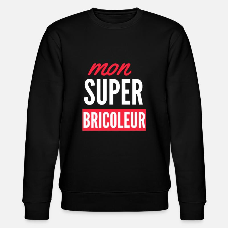 Mein super Handwerker! - Stanley/Stella Unisex Bio-Sweatshirt CHANGER  - Schwarz