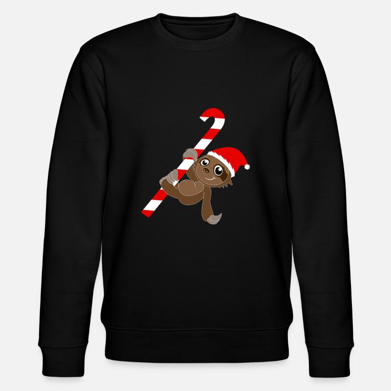 Faultier Weihnachten - Stanley/Stella Unisex Bio-Sweatshirt CHANGER  - Schwarz