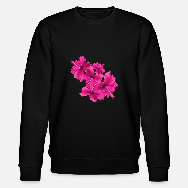 hibiskus,blume,lotus,blüte,floral - Stanley/Stella Unisex Bio-Sweatshirt CHANGER  - Schwarz