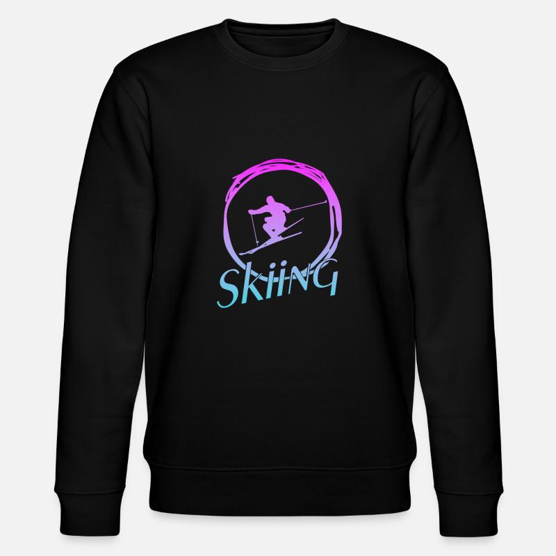 SKIING - Stanley/Stella Unisex Bio-Sweatshirt CHANGER  - Schwarz