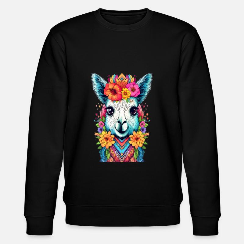 Lama - Stanley/Stella Unisex Bio-Sweatshirt CHANGER  - Schwarz