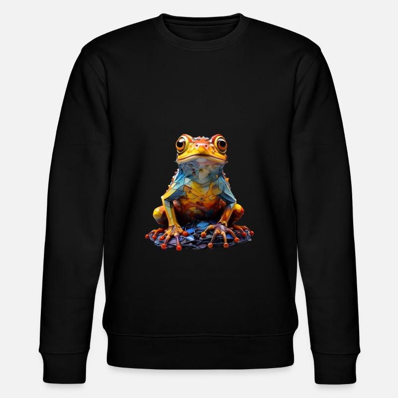 Frosch - Stanley/Stella Unisex Bio-Sweatshirt CHANGER  - Schwarz