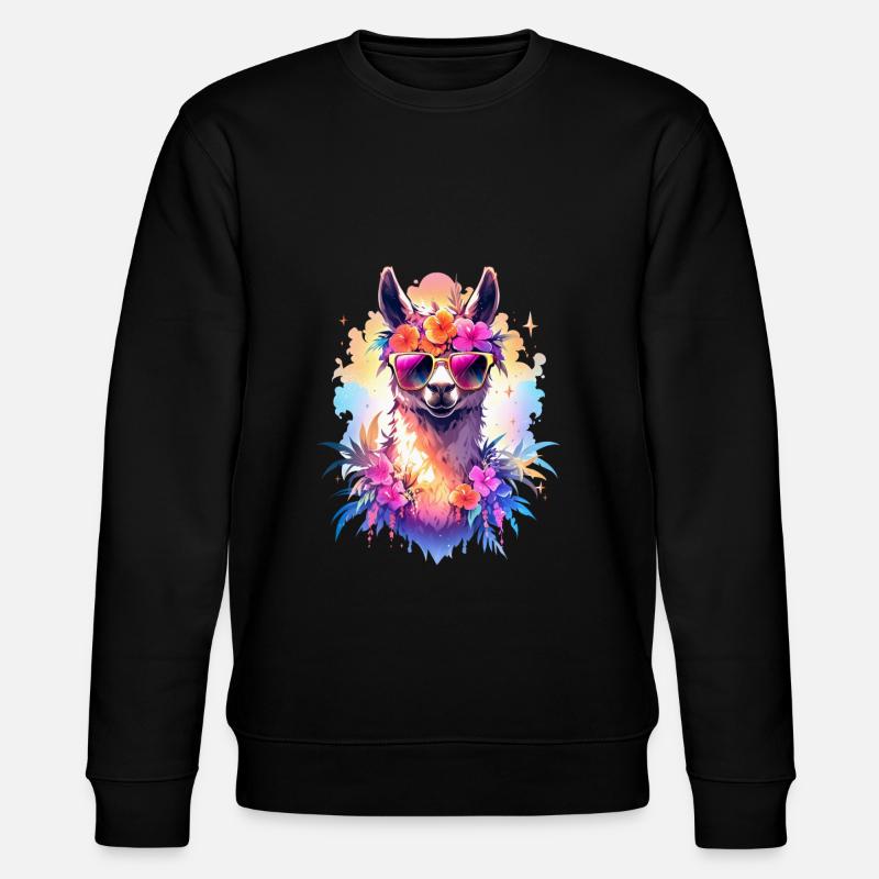 Lama - Stanley/Stella CHANGER Unisex Organic Sweatshirt - black