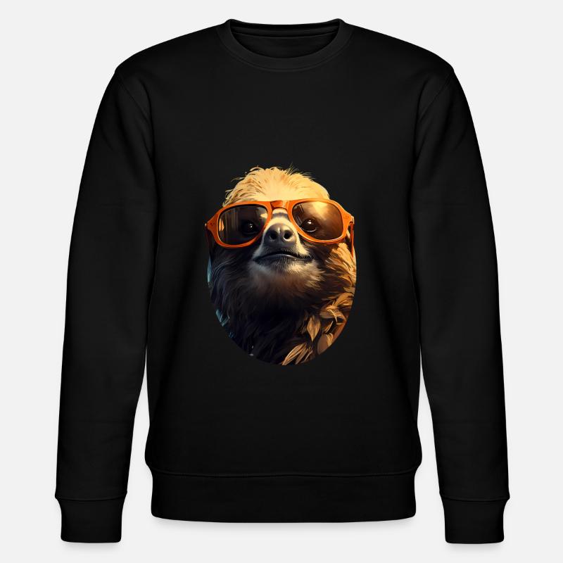 Faultier - Stanley/Stella Unisex Bio-Sweatshirt CHANGER  - Schwarz