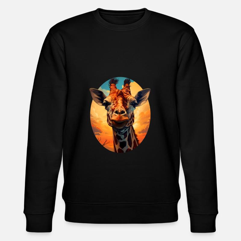Giraffe - Stanley/Stella Unisex Bio-Sweatshirt CHANGER - Schwarz