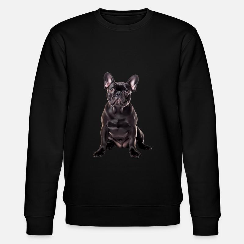 French Bulldog - Stanley/Stella Unisex Bio-Sweatshirt CHANGER  - Schwarz