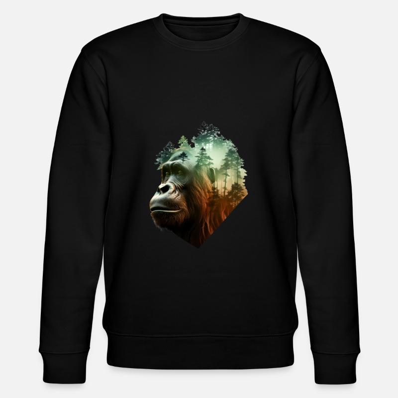 Gorilla - Stanley/Stella Unisex Bio-Sweatshirt CHANGER  - Schwarz