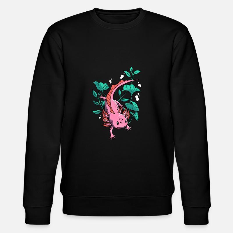 Axolotl Salamander - Stanley/Stella Unisex Bio-Sweatshirt CHANGER  - Schwarz