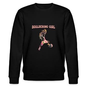 Bouldern - Stanley/Stella Unisex Bio-Sweatshirt CHANGER  - Schwarz - Vorne - Nik (191cm) & Marisol (170cm)