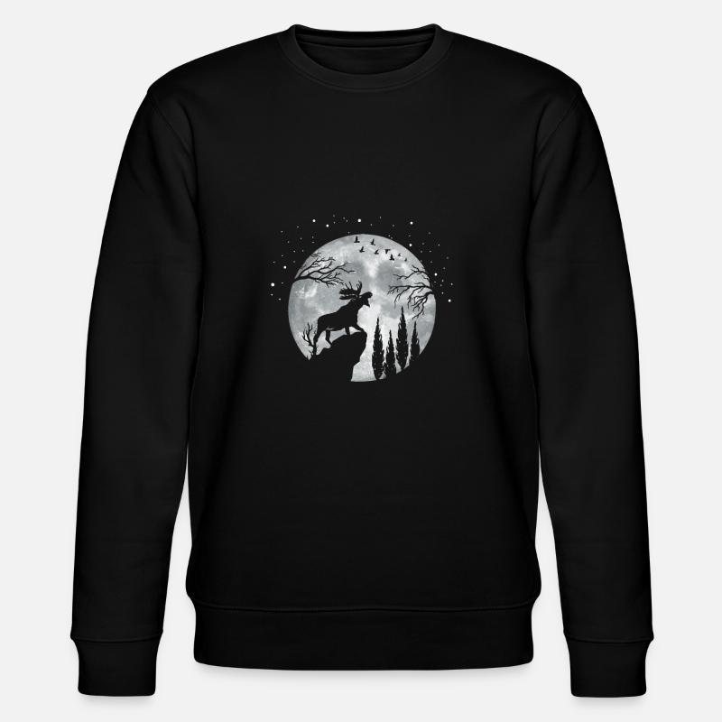 Elch - Stanley/Stella Unisex Bio-Sweatshirt CHANGER  - Schwarz