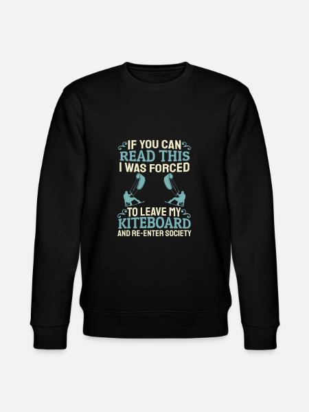 Kitesurfing Kiteboarding Kite Kite Kiten - Stanley/Stella CHANGER Unisex Organic Sweatshirt - black