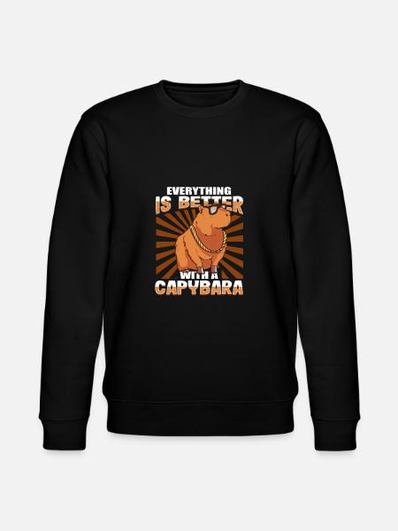 Capybara capybara rodent - Stanley/Stella CHANGER Unisex Organic Sweatshirt - black