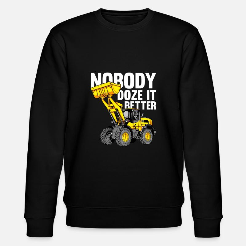 Bulldozer Planierraupe - Stanley/Stella Unisex Bio-Sweatshirt CHANGER - Schwarz