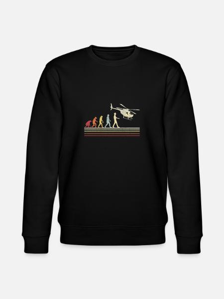 Helicopter Helicopter Pilot Heli - Stanley/Stella CHANGER Unisex Organic Sweatshirt - black