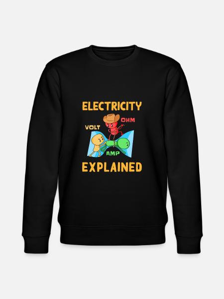 Electrician Electrical Engineer Electronics Technician - Stanley/Stella CHANGER Unisex Organic Sweatshirt - black