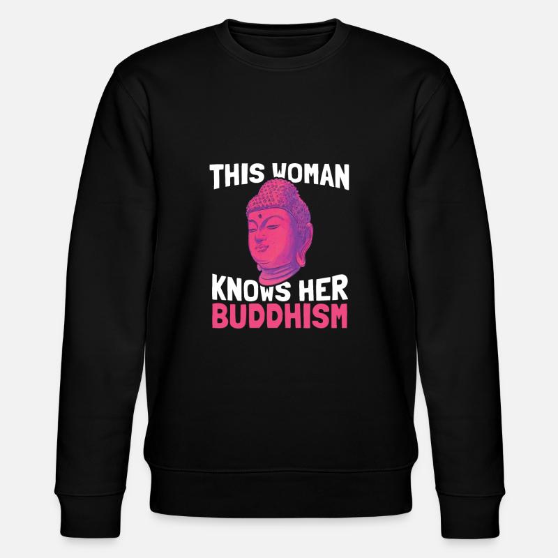 Buddha Buddhist Buddhism - Stanley/Stella CHANGER Unisex Organic Sweatshirt - black