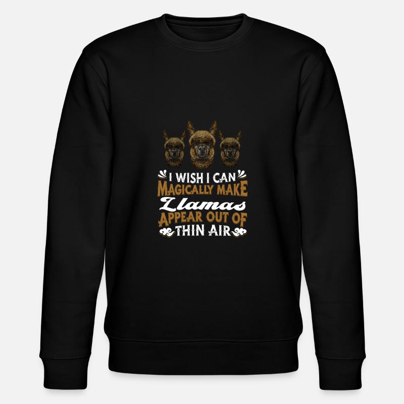 Lama Llama Alpaca - Stanley/Stella CHANGER Unisex Organic Sweatshirt - black