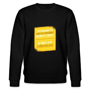 Programmer Coder Software Developer - Stanley/Stella CHANGER Unisex Organic Sweatshirt - black - Front - Nik (191cm) & Marisol (170cm)