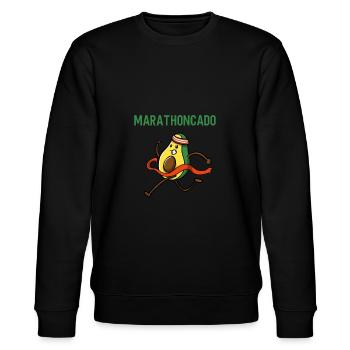 Ultramarathon 100 Kilometer Ultralaufen - Stanley/Stella Unisex Bio-Sweatshirt CHANGER  - Schwarz - Vorne - Nik (191cm) & Marisol (170cm)