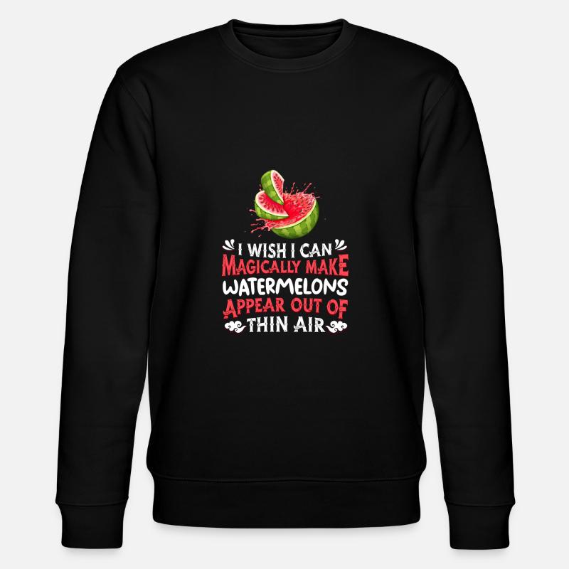 Wassermelone - Stanley/Stella Unisex Bio-Sweatshirt CHANGER  - Schwarz