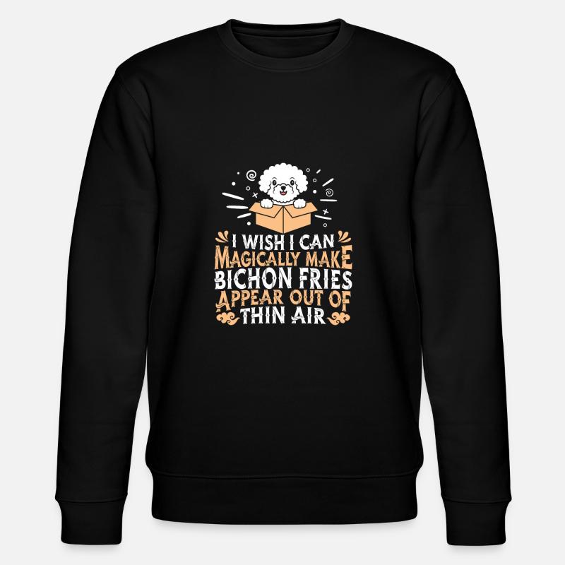Bichon Frize Chien - Sweat bio CHANGER Stanley/Stella Unisexe - noir