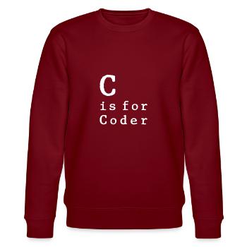 Programmierer Coder Software Entwickler - Stanley/Stella Unisex Bio-Sweatshirt CHANGER  - Burgunderrot - Vorne - Nik (191cm) & Marisol (170cm)
