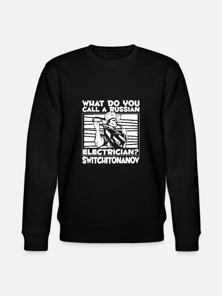 Electrician Electrical Engineer Electronics Technician - Stanley/Stella CHANGER Unisex Organic Sweatshirt - black