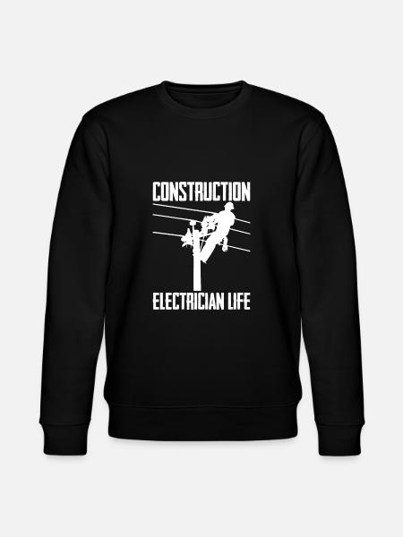 Electrician Electrical Engineer Electronics Technician - Stanley/Stella CHANGER Unisex Organic Sweatshirt - black