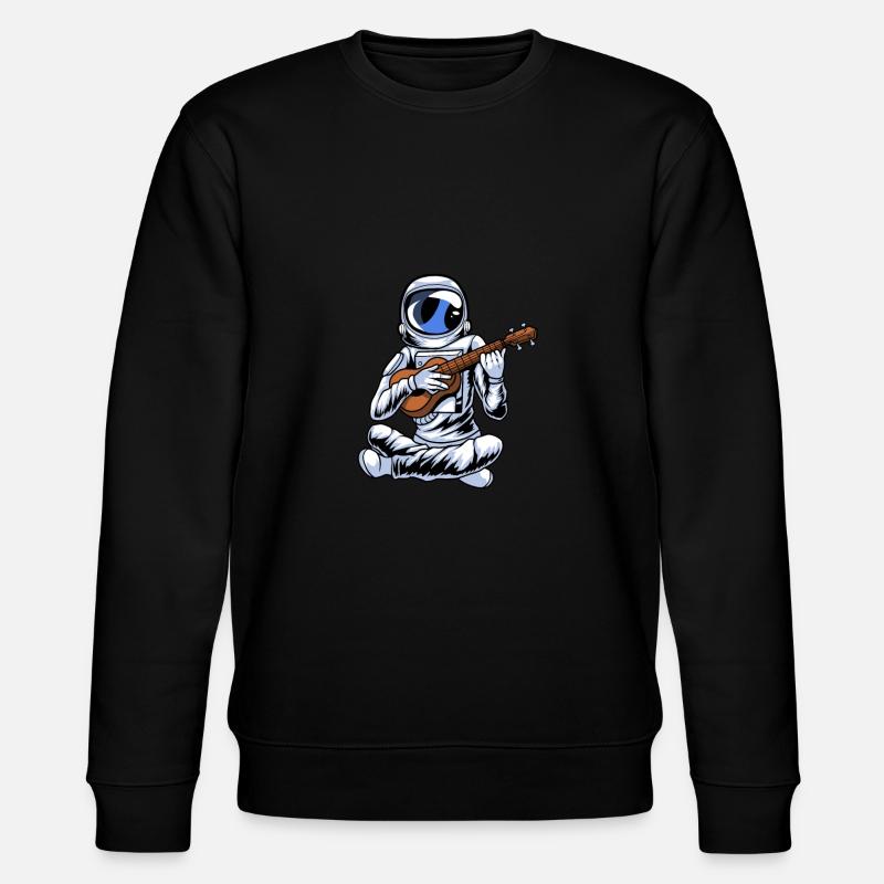 Ukulele Astronaut - Stanley/Stella CHANGER Unisex Organic Sweatshirt - black
